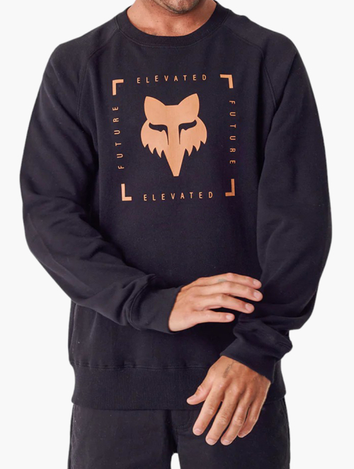 MyRunway | Shop Fox Black Boxed Future Crew Sweatshirt for Men